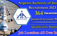 AAI Notification 2023 – Applying for the 364 Junior Executive Posts | Apply Online