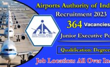 AAI Notification 2023 – Applying for the 364 Junior Executive Posts | Apply Online