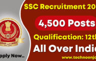 SSC Notification 2023 – Applying for the 4,500 CHSL Posts | Apply Online