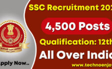 SSC Notification 2023 – Applying for the 4,500 CHSL Posts | Apply Online